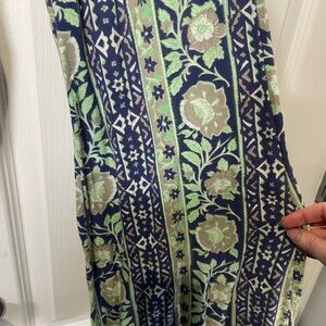 Billabong Blue and Green Patterned wide leg pants